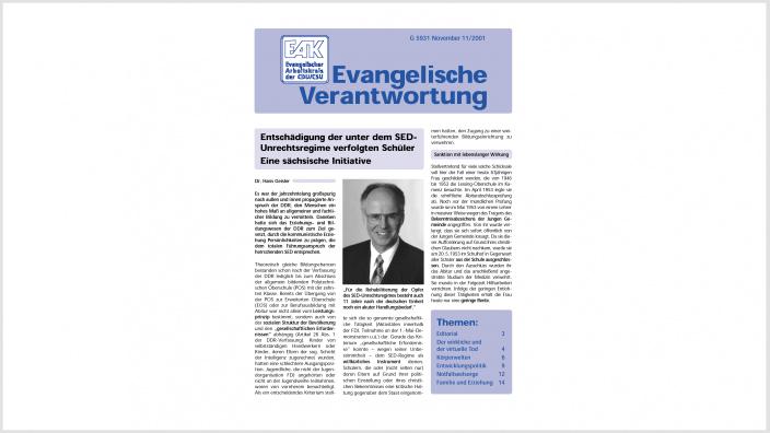 Titelbild: Heft 0/ 2001