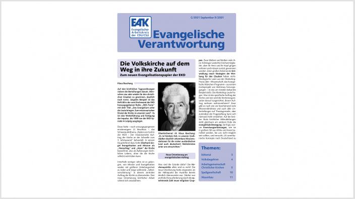 Titelbild: Heft 0/ 2001