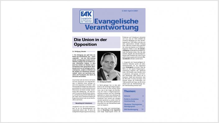 Titelbild: Heft 0/ 2001