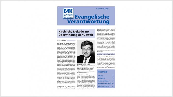 Titelbild: Heft 0/ 2001