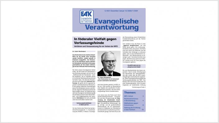 Titelbild: Heft 0/ 2001