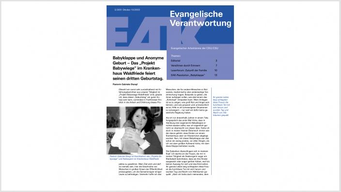 Titelbild: Heft 0/ 2003