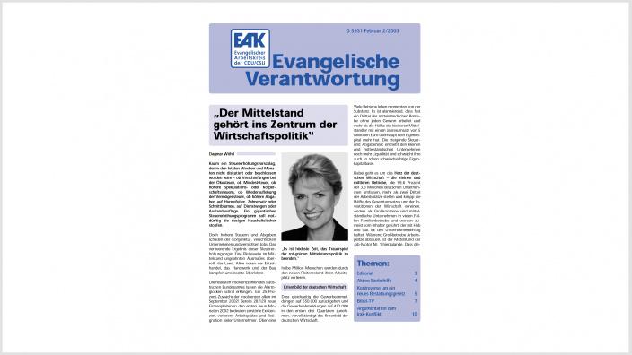 Titelbild: Heft 0/ 2003